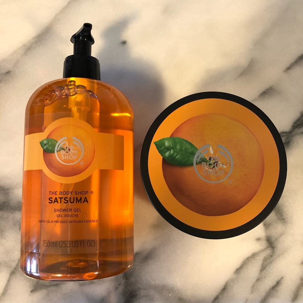 THE BODY SHOP SATSUMA SHOWER GEL & BODY BUTTER